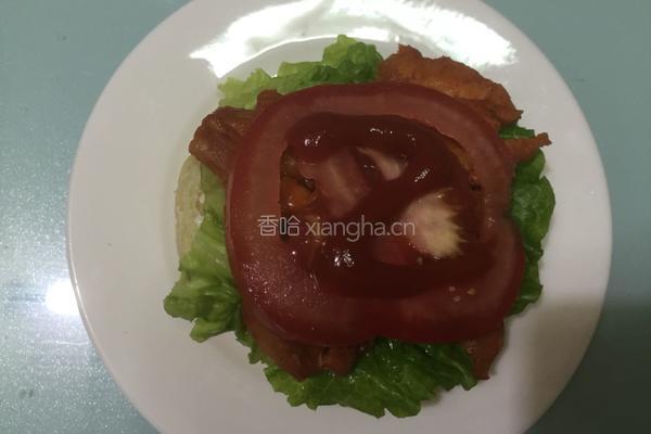 奥尔良鸡腿堡的做法图解11