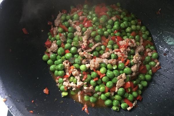 红辣椒炒豌豆肉末的做法图解8