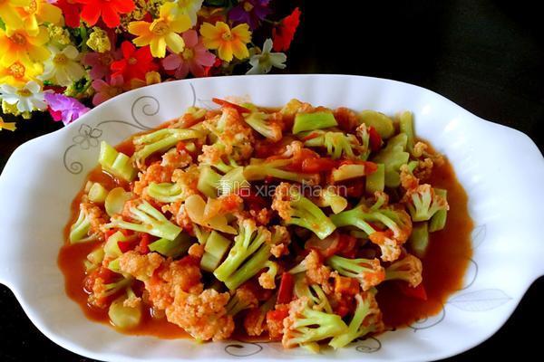 番茄味菜花的做法图解6