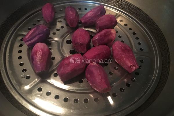 烤紫薯饼的做法图解2