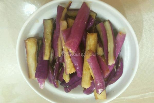 青椒炒茄子的做法图解4