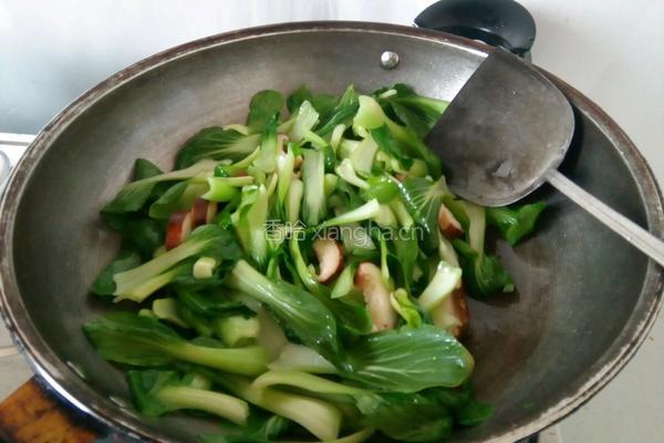香菇青菜的做法图解2