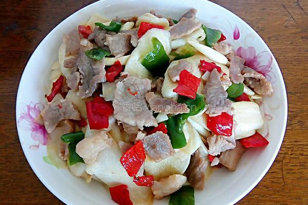 茭白炒肉片的做法图解9