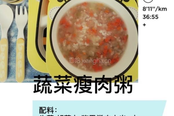 蔬菜瘦肉粥婴儿粥的做法图解3