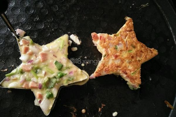 星星蛋饼（洋葱火腿）的做法图解8