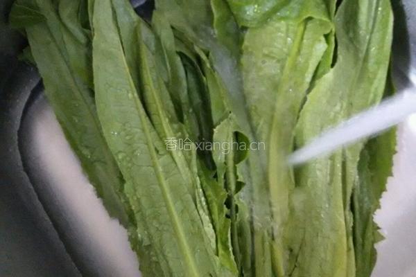 蒜茸油麦菜的做法图解1