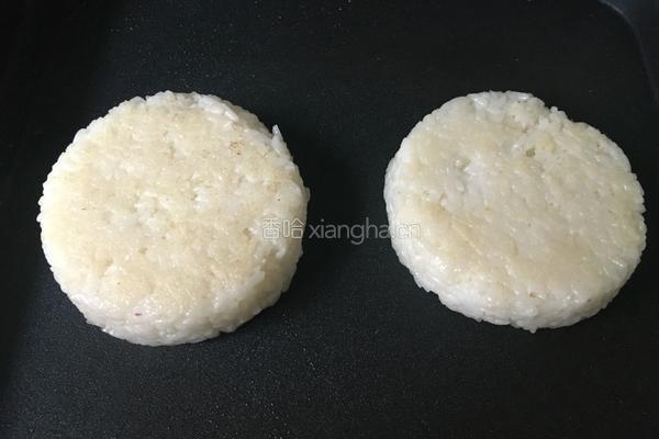 姜汁烧肉米汉堡的做法图解5