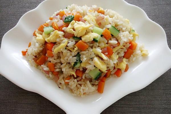 南瓜蛋炒饭的做法图解6