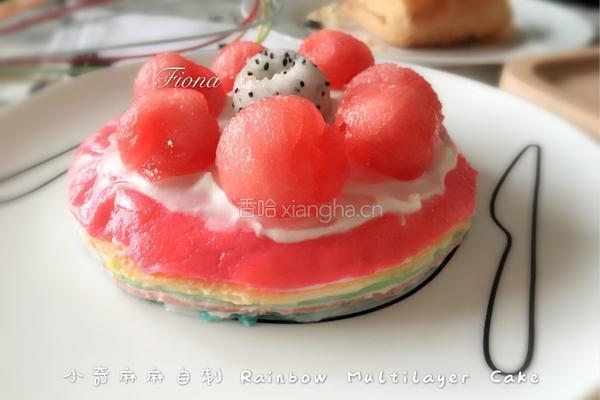 Rainbow Multilayer Cake的做法图解12
