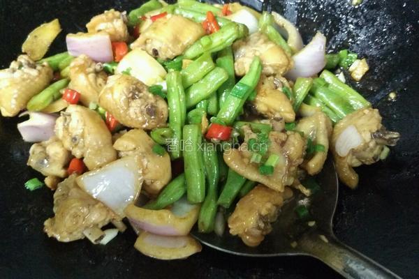 鸡翼炒四季豆的做法图解4