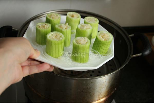 蒜蓉粉丝蒸丝瓜的做法图解6