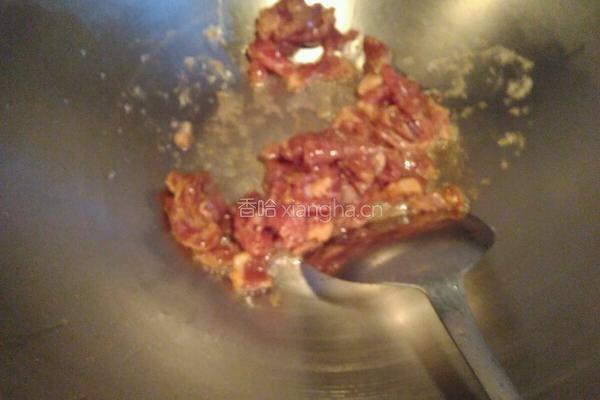 肉丝辣椒丝炒四季豆的做法图解4
