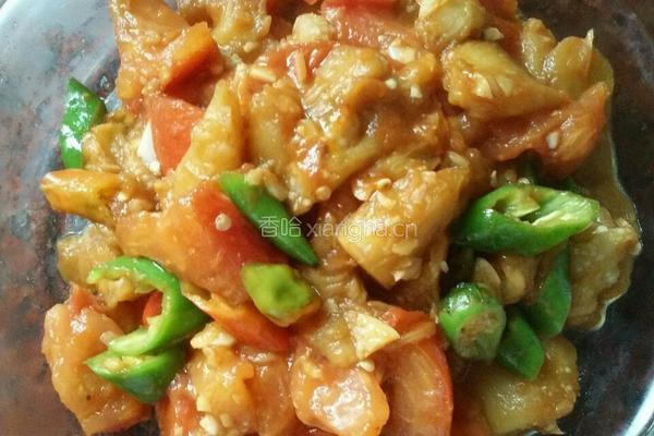 茄子炒西红柿的做法图解6