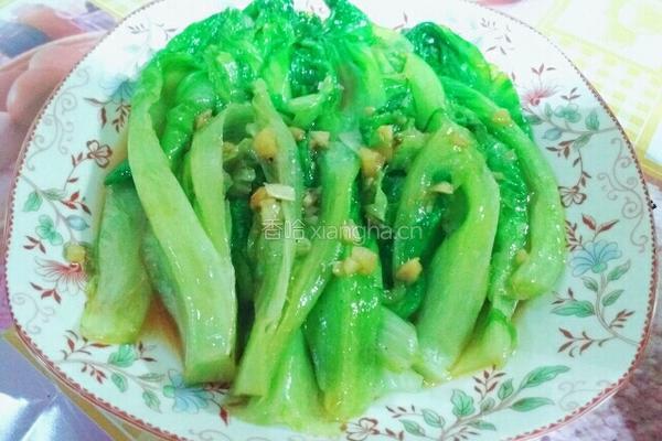 蒜容蚝油炒生菜的做法图解7