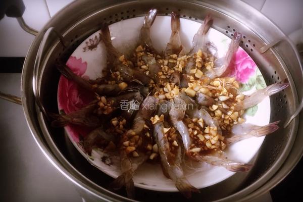 蒜蓉粉丝蒸虾的做法图解7