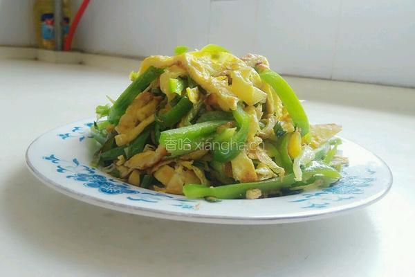 青椒炒鸡蛋干的做法图解16