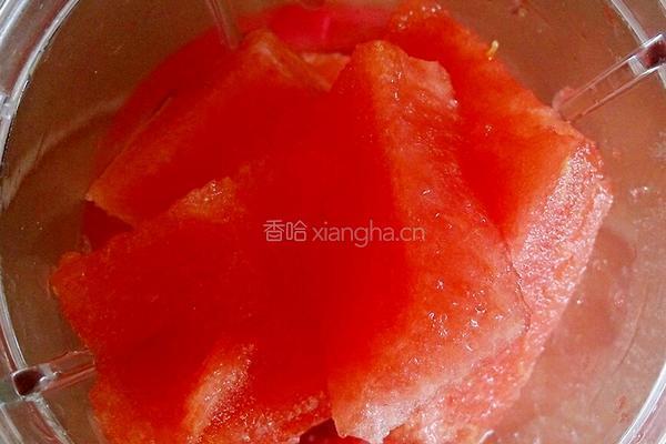 柠香西瓜汁的做法图解2
