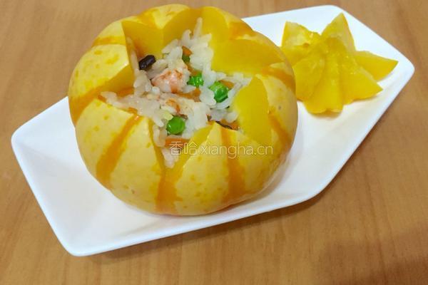 南瓜盅海鲜饭的做法图解13