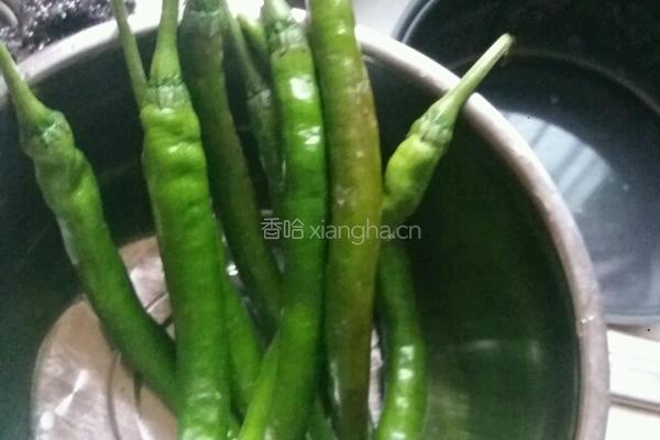 面拌线椒的做法图解1