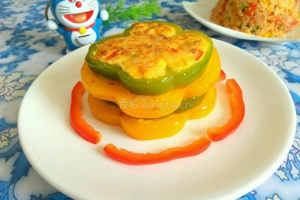 彩椒圈煎饭的做法图解10