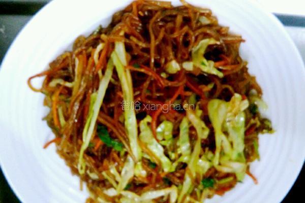 卷心菜炒苕粉丝的做法图解16