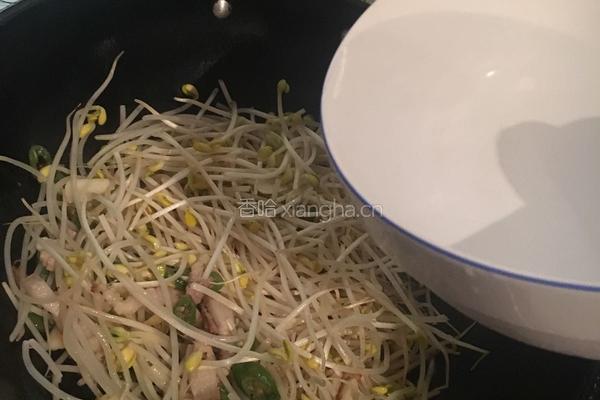 豆芽炒粉的做法图解4