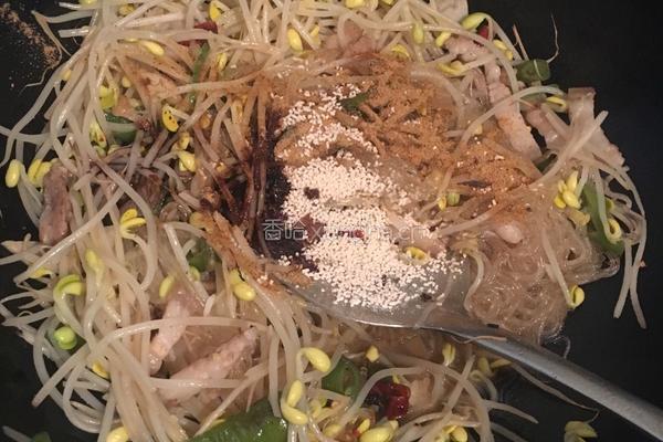 豆芽炒粉的做法图解6