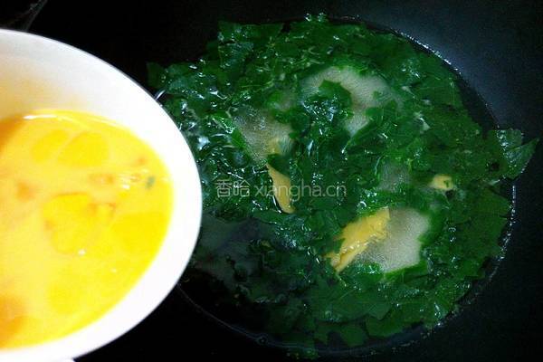 豇豆叶鸡蛋汤的做法图解6