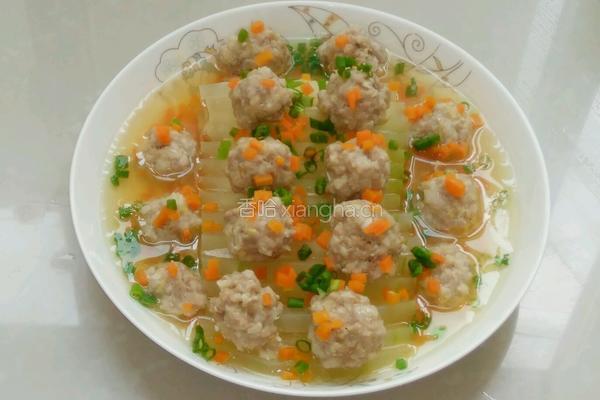 肉圆子蒸冬瓜的做法图解4