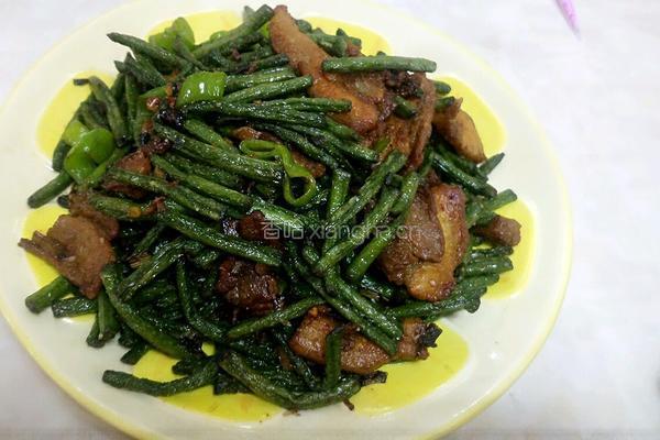 肉炒蒜香豇豆的做法图解11