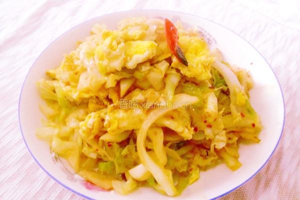 卷心菜炒鸡蛋的做法图解8