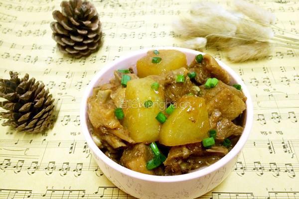 白萝卜焖鸭肉的做法图解9