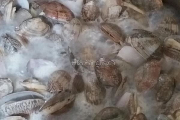 清酒炒花哈的做法图解4