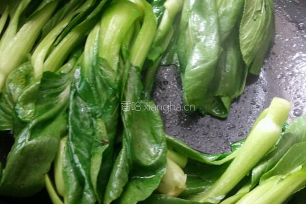 红烧肉浇小油菜的做法图解3