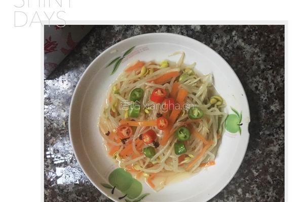 凉拌绿豆芽的做法图解4