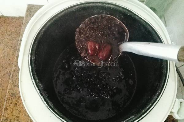 黑糯米红枣粥的做法图解7