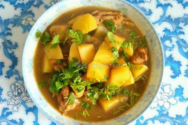 土豆炖鸡腿的做法图解6