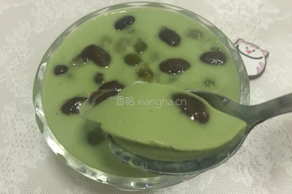 蜜豆青汁酸奶冻的做法图解5