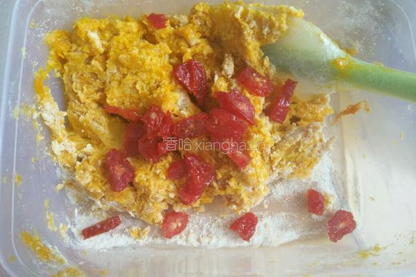 圣女果南瓜饼的做法图解4