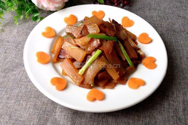 白萝卜炒酱肉的做法图解8
