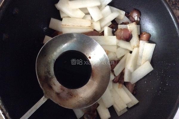 白萝卜炒酱肉的做法图解5