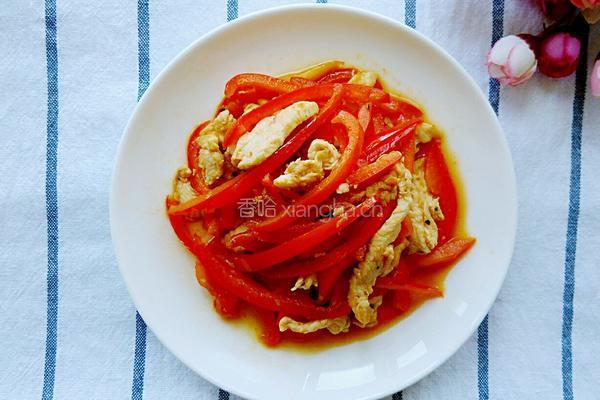 红彩椒炒胡椒鸡丝的做法图解7