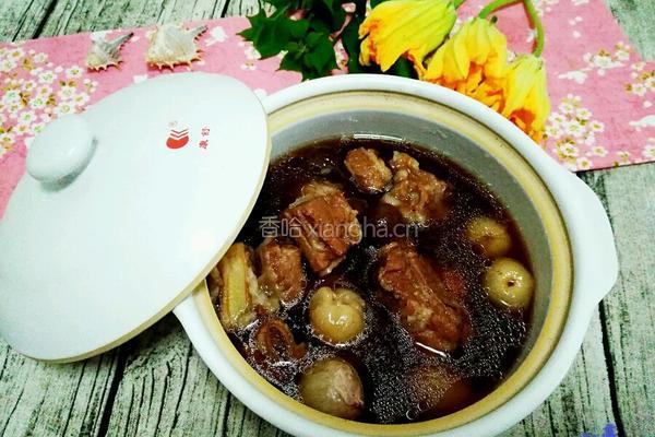 桂圆荔枝红枣排骨汤的做法图解5