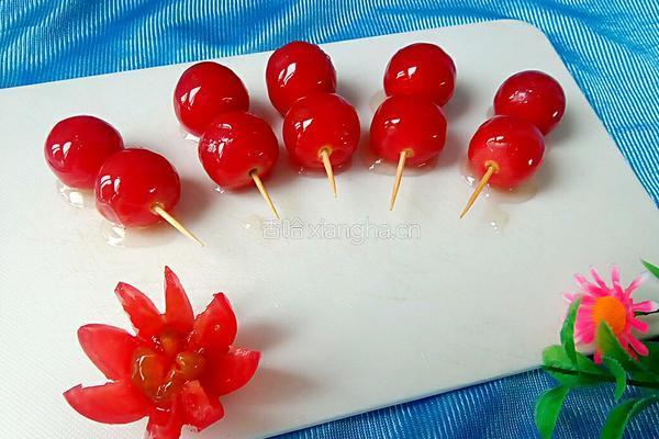 圣女果冰糖葫芦的做法图解8