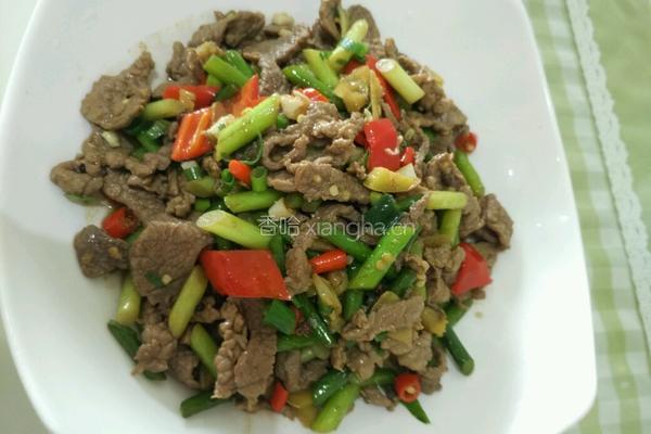 蒜苔炒黄牛肉(酸辣版)的做法图解8