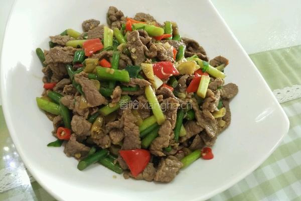 蒜苔炒黄牛肉(酸辣版)的做法图解9