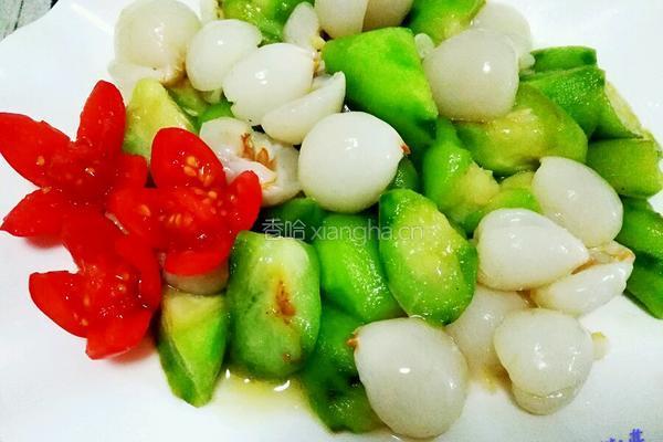 鲜荔枝炒丝瓜的做法图解5