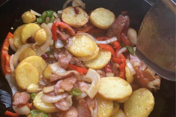 干锅土豆腊肉的做法图解8