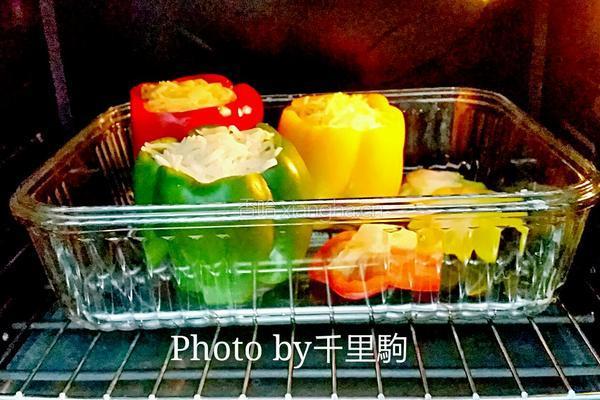 彩椒三文鱼焗饭盅的做法图解10
