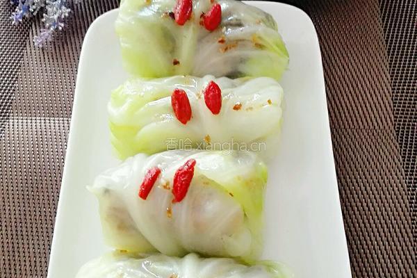 翡翠卷心菜包肉的做法图解19